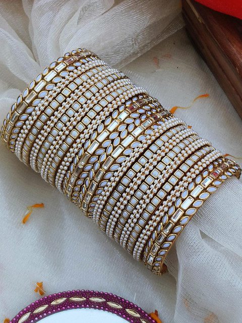 ADVIKA CREATIONS Women Pack of 2 set Plastic Silk Thread Bangle Set