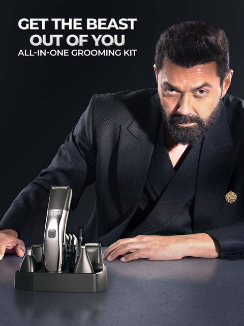 BEARDO Men Chrome Beast Multipurpose Trimmer Kit - Silver