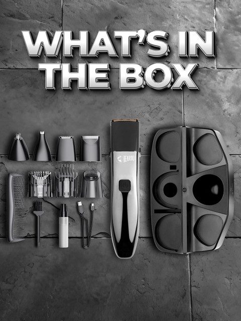 BEARDO Men Chrome Beast Multipurpose Trimmer Kit - Silver