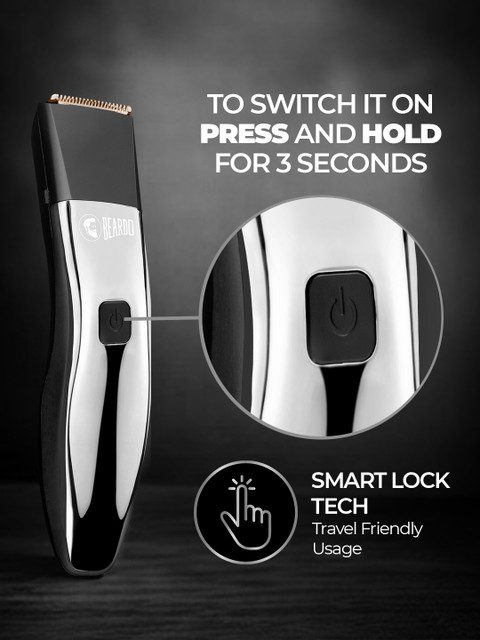 BEARDO Men Chrome Beast Multipurpose Trimmer Kit - Silver
