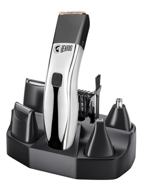 BEARDO Men Chrome Beast Multipurpose Trimmer Kit - Silver