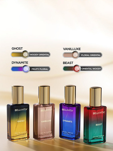 Bella Vita Organic Set Of 4 Beast-Dynamite-Ghost & Vanilluxe Long Lasting EDP - 20 ml Each