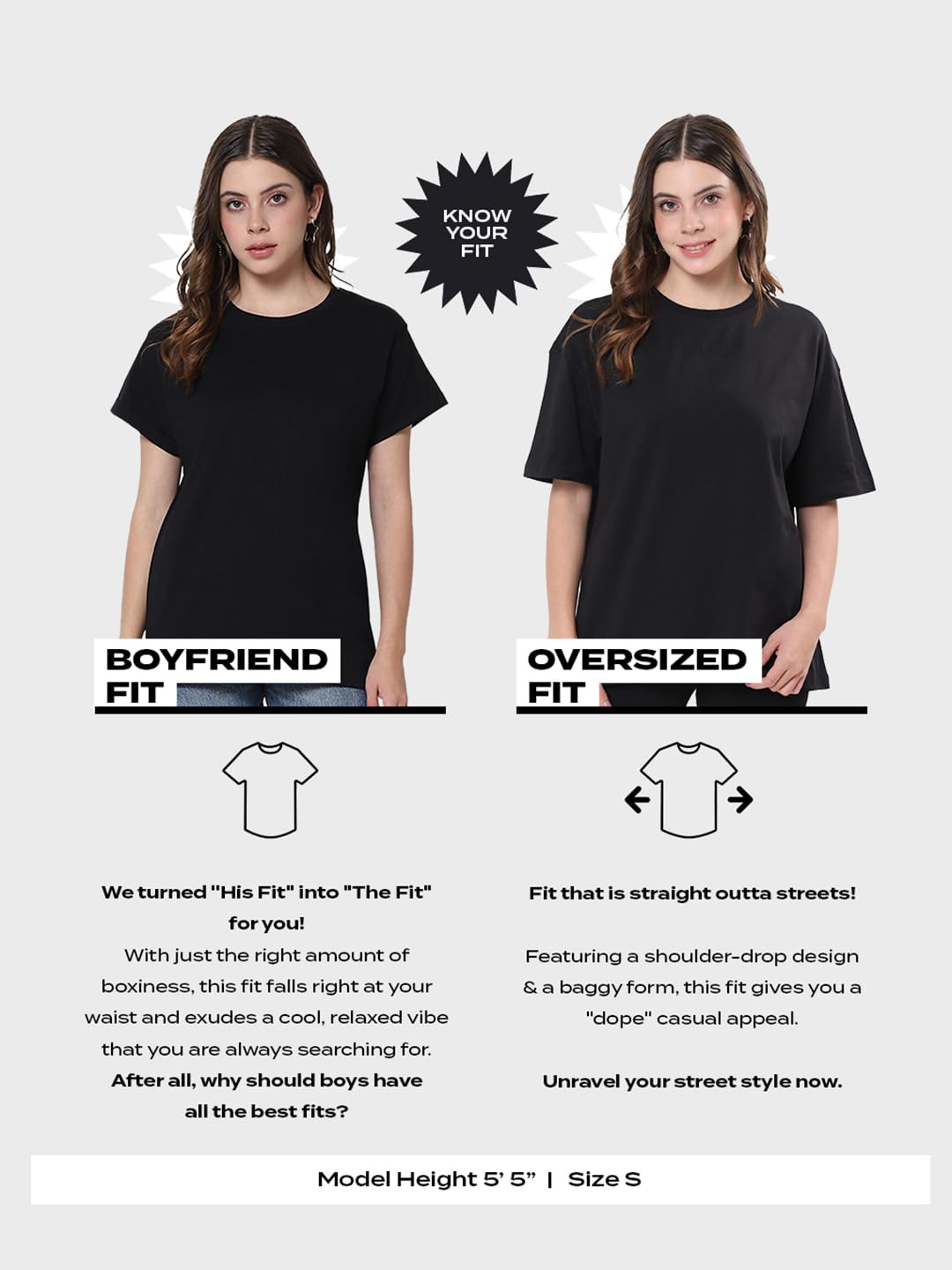 Bewakoof Official Garfield Merchandise Women's Graphic Printed Oversized Fit Half Sleeve Round Neck Cotton Jersey T-Shirt