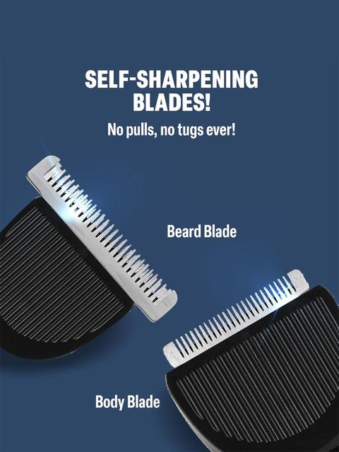 Bombay Shaving Company Men Power Groomer 11-in-1 Beard & Body Trimmer - Blue & Black