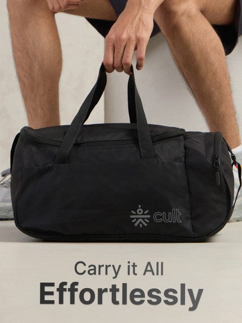 CULT 25 Litre Gym/Duffle Bag with Side Pocket & Shoulder Strap Comfortable Handle Black