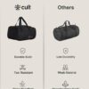 CULT 25 Litre Gym/Duffle Bag with Side Pocket & Shoulder Strap Comfortable Handle Black