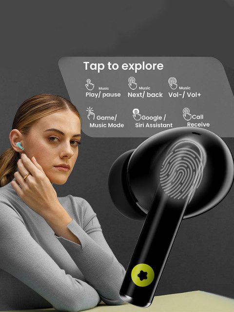 (Formerly Boult) Shadow with Zen ENC Mic,40H Playtime,Low Latency Gaming, Bluetooth 5.3v