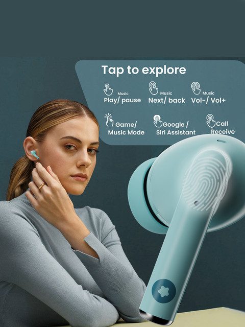 (Formerly Boult) Shadow with Zen ENC Mic,40H Playtime,Low Latency Gaming, Bluetooth 5.3v