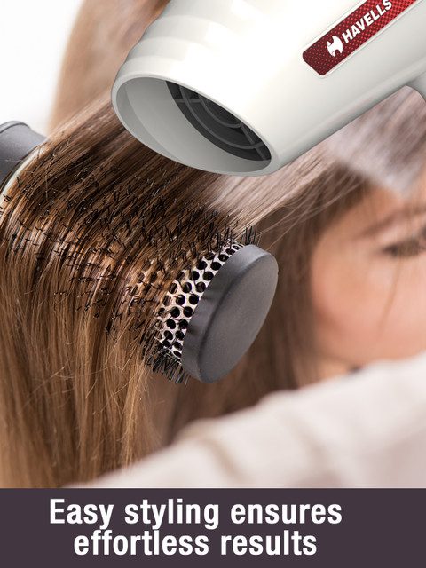 Havells HD1901 Travel Friendly 1200W Hair Dryer - White & Red