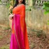 HERE&NOW Ombre Embroidered Saree