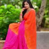 HERE&NOW Ombre Embroidered Saree
