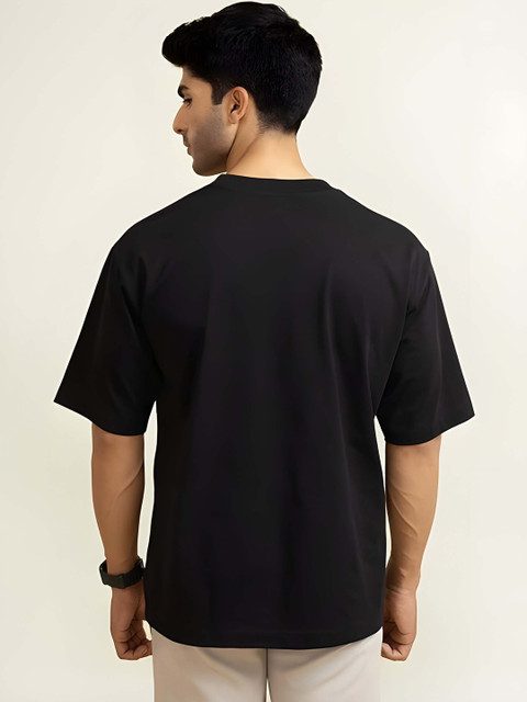 KAIDO Men Printed Drop-Shoulder Sleeves Bio Finish T-shirt