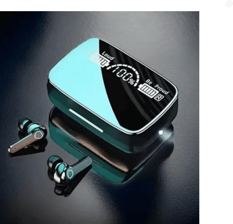 M19-19 Earbuds TWS Earphone Touch Control Mirror Digital Display Wireless Bluetooth 5.1 Headphones With Microphone