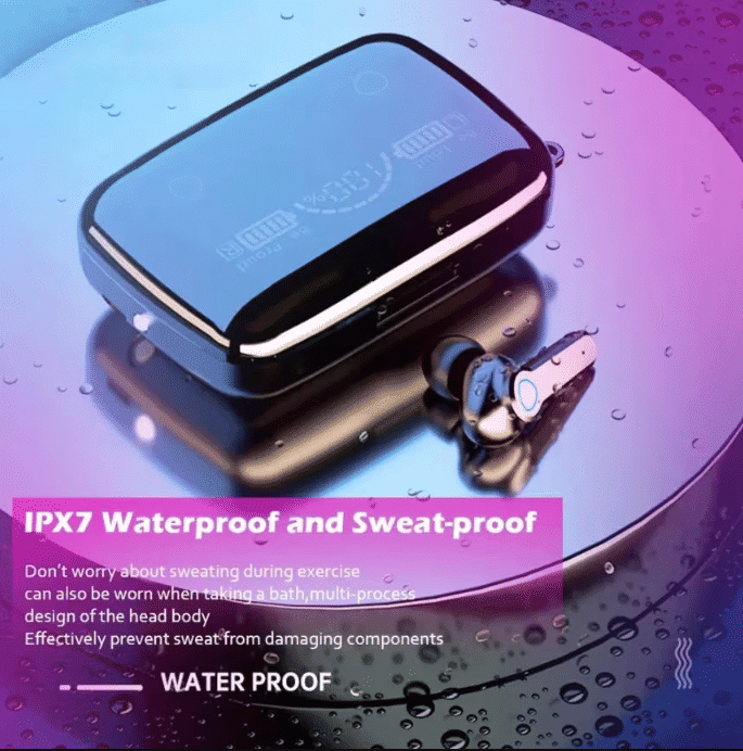 M19-19 Earbuds TWS Earphone Touch Control Mirror Digital Display Wireless Bluetooth 5.1 Headphones With Microphone