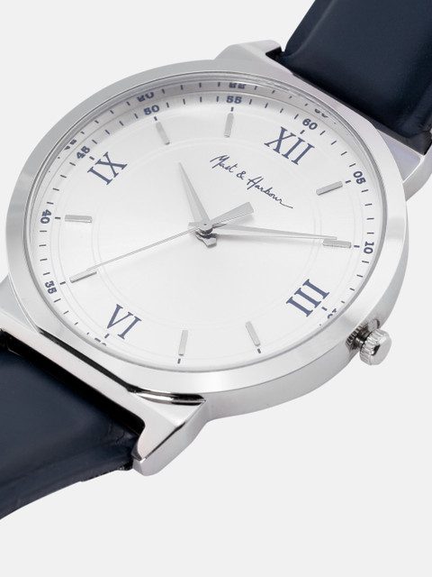 Mast & Harbour Unisex Brass Dial & Leather Straps Analogue Watch