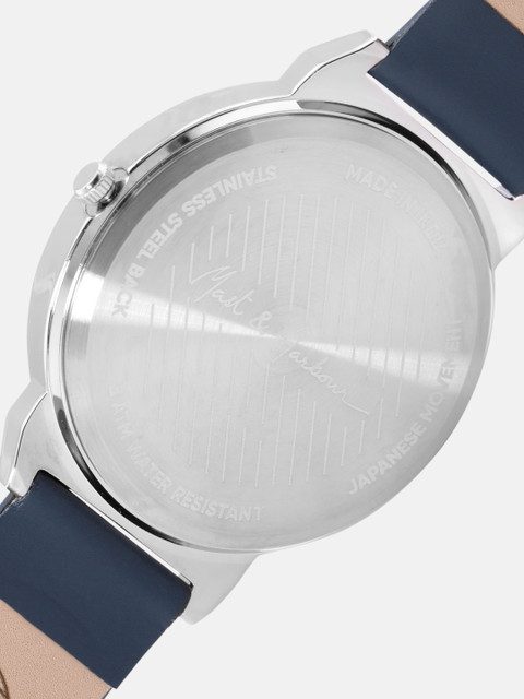 Mast & Harbour Unisex Brass Dial & Leather Straps Analogue Watch