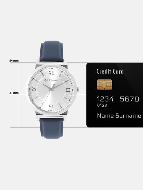 Mast & Harbour Unisex Brass Dial & Leather Straps Analogue Watch