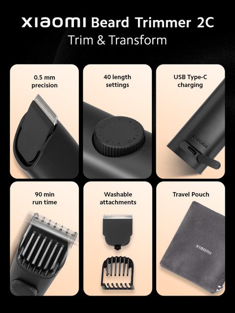 Mi Men Xiaomi 2C Beard Trimmer - Black