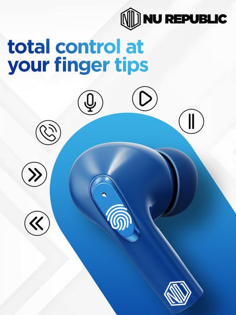Nu Republic Epic X3 Earbuds with Upto 48 hrs Playtime & ENC TWS With X-Bass Technology