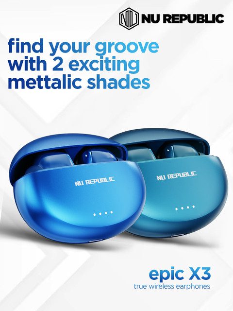 Nu Republic Epic X3 Earbuds with Upto 48 hrs Playtime & ENC TWS With X-Bass Technology