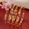 NVR Set Of 4 Gold Plated Cubic Zirconia Stone Studded Bangles