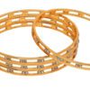 NVR Set Of 4 Gold Plated Cubic Zirconia Stone Studded Bangles