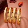 NVR Women Set of 4 Gold-Plated Traditional Bangles