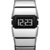 PAPIO Men Dial & Bracelet Style Straps Digital Alarm Watch DIGI-042 SILVER-BLACK