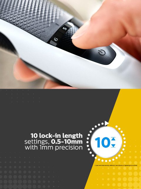 Philips Cordless Beard Trimmer BT3101/15 Lift & Trim Tech with 45mins Runtime - White