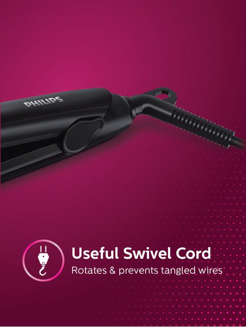 Philips HP8302/06 Selfie SilkPro Care Hair Straightener with Ceramic Plates- Black