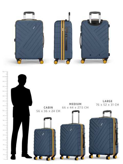 Safari Accent Polycarbonate 8 wheel Hard Large Trolley Suitcase 76 cm