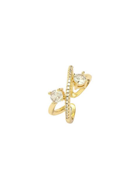 SALTY Celestial AD Gold Ring For Women & Girls Finger Ring Jewellery Accessories