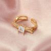 SALTY Forever Radiance Gold Ring For Women & Girls Finger Ring Jewellery Accessories