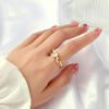 SALTY Forever Radiance Gold Ring For Women & Girls Finger Ring Jewellery Accessories