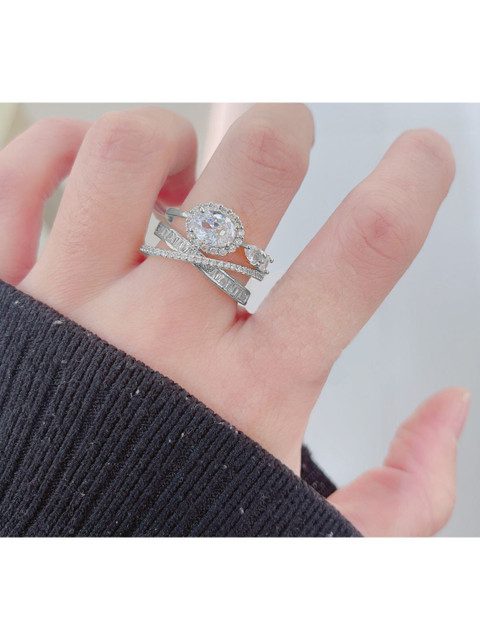 SALTY Royal Diamond Crown Ring For Women & Girls Finger Ring Jewellery Accessories