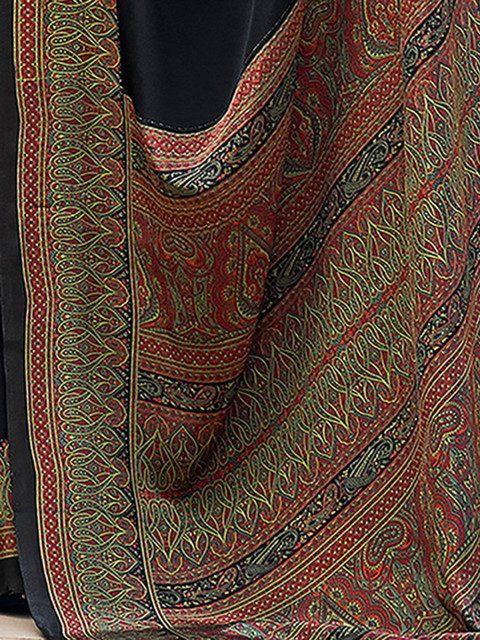 SANISA Ethnic Motifs Silk Blend Designer Saree