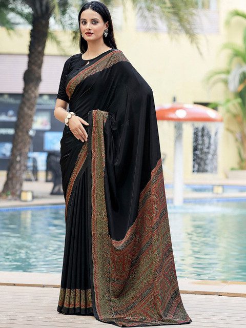 SANISA Ethnic Motifs Silk Blend Designer Saree