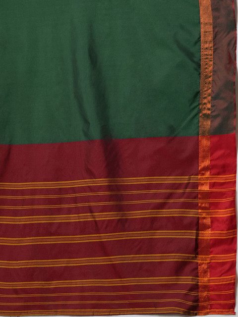 Saree mall Woven Design Zari Silk Blend Taant Sarees