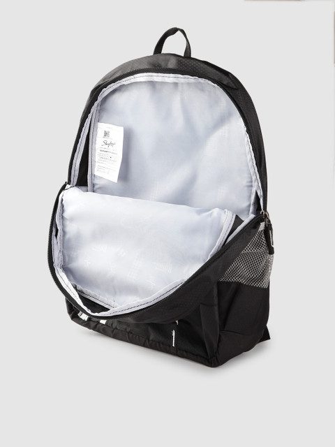 Skybags Unisex Black & White Brand Logo Print Backpack- 21.3 Ltrs