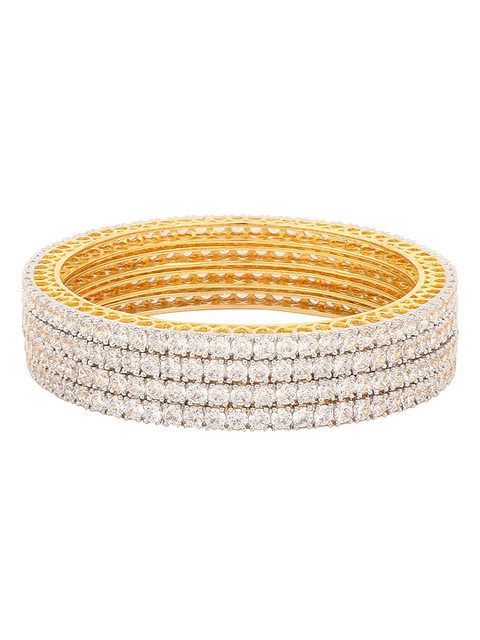 The Pari Set Of 4 Gold-Plated AD-Studded Bangles