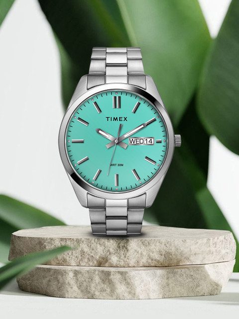 Timex Men Brass Dial & Stainless Steel Bracelet Style Straps Analogue Watch- TWTG10418