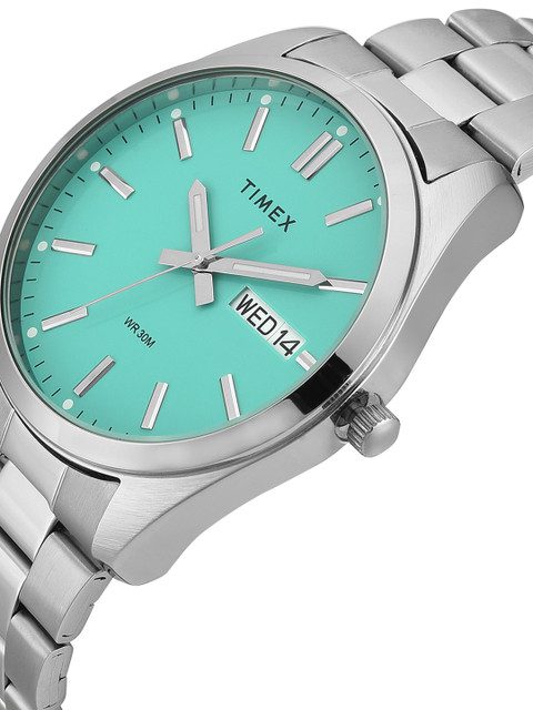 Timex Men Brass Dial & Stainless Steel Bracelet Style Straps Analogue Watch- TWTG10418