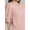 Van Heusen Women's Regular Fit Half Sleeve Round Neck Formal Top