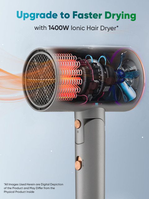 VEGA 1400 Watts Hair Dryer With Ionic Technology & Cool Shot Button VHDH-28