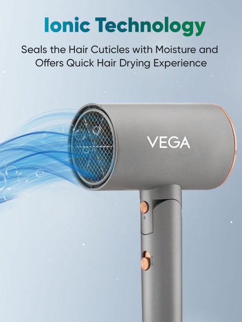 VEGA 1400 Watts Hair Dryer With Ionic Technology & Cool Shot Button VHDH-28