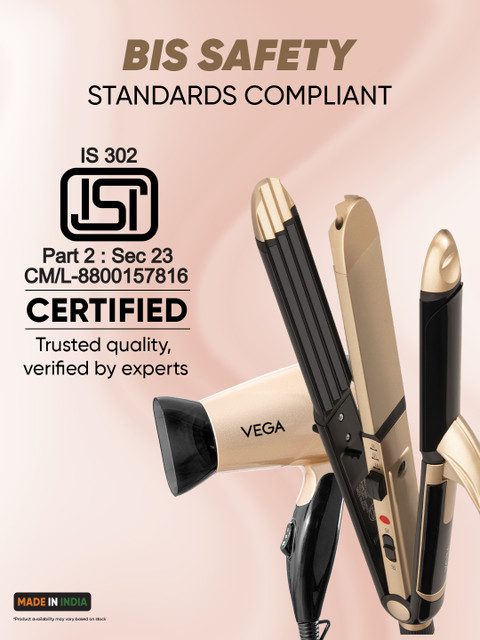 VEGA Hair Dryer & Straightener Combo- 3 in 1 Hair Styler & Insta Glam Hair Dryer VGGP-10