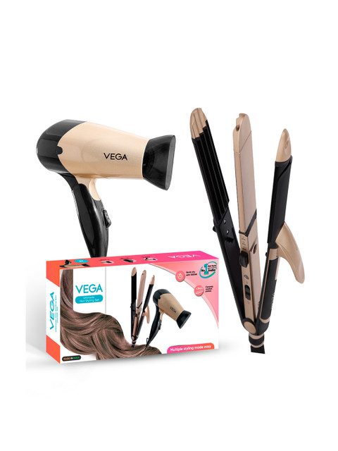VEGA Hair Dryer & Straightener Combo- 3 in 1 Hair Styler & Insta Glam Hair Dryer VGGP-10