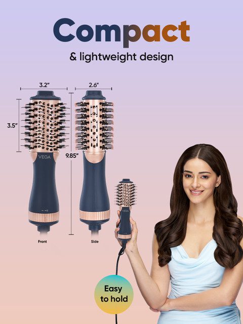 VEGA VHSD-04 LitStyle L4 Volumizer Hair Dryer Brush - Blue Gold