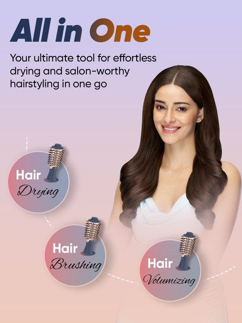 VEGA VHSD-04 LitStyle L4 Volumizer Hair Dryer Brush - Blue Gold