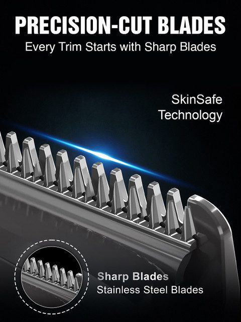 VGR V-937 Professional Hair Trimmer With USB Charging Cable & LED Display - Black